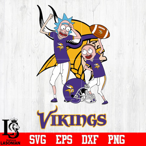 Rick and Morty Minnesota Vikings svg eps dxf png file