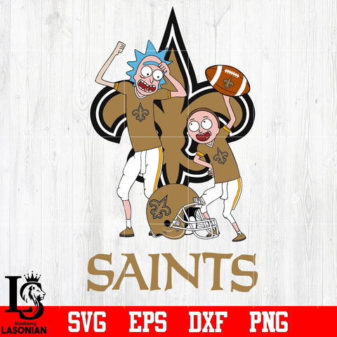 Rick and Morty New New Orleans Saints svg eps dxf png file