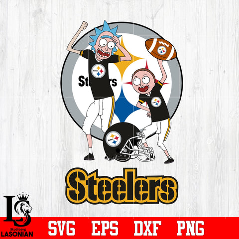 Rick and Morty Pittsburgh Steelers svg eps dxf png file