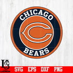 Round Chicago Bears svg,eps,dxf,png file