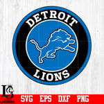 Round  Detroit Lions svg,eps,dxf,png file