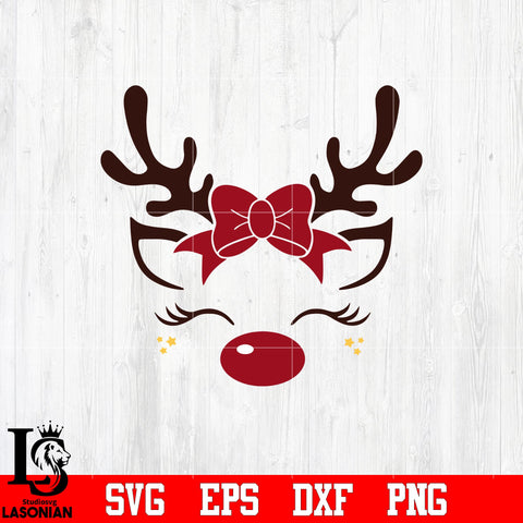 Rudolph silhouette svg eps dxf png file
