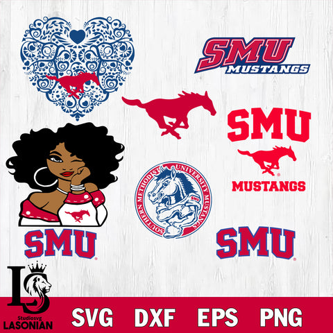 Bundle NCAA SMU Mustangs eps dxf png file