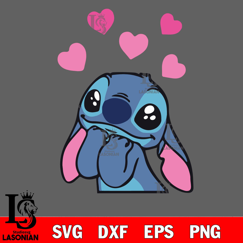 Stitch Angel Cute Clipart PNG Files DIGITAL DOWNLOAD Commercial