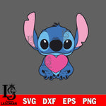 STITCH valentine's 7 svg , STITCH valentine's day svg eps dxf png file, digital download