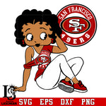 San Francisco 49ers Betty Boop svg,dxf,eps,png file