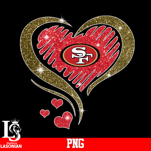 San Francisco 49ers heart PNG file