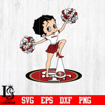 San Francisco 49ers Betty Boop Cheerleader NFL svg eps dxf png file