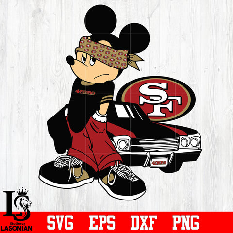 San Francisco 49ers Gangster Mickey Mouse svg eps dxf png file