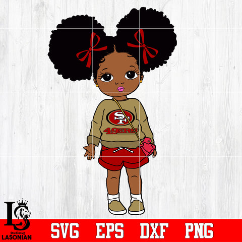 San Francisco 49ers Littel Girl NFL Svg Dxf Eps Png file