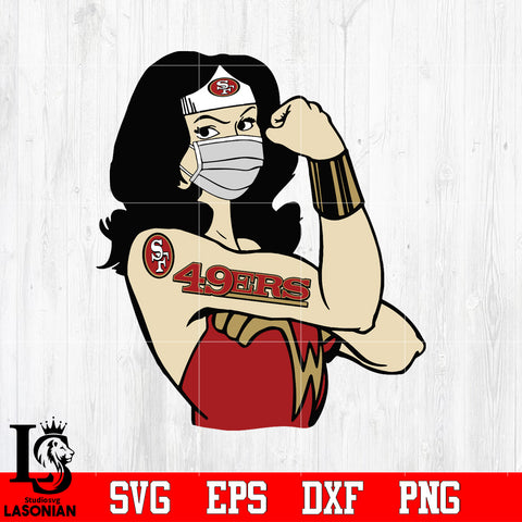 San Francisco 49ers Wonder Woman Svg Dxf Eps Png file Svg Dxf Eps Png file