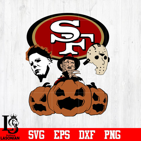 San Francisco 49ers, Jason Scary, Horror Movie,Horror film, Halloween svg eps dxf png file