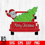 Santa truck, Christmas truck with Santa Svg Dxf Eps Png file