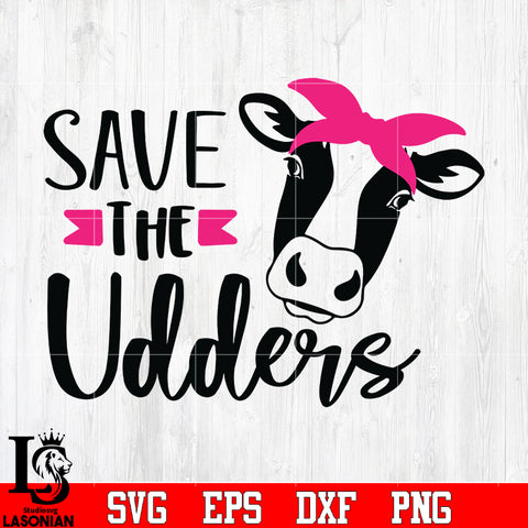 Save the udders breast cancer svg eps dxf png file