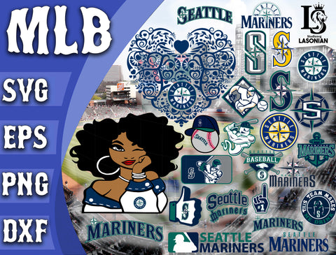 Bundle MLB svg, bundle  Seattle Mariners SVG Files, Cricut, Silhouette Studio, Digital Cut Files, New Jersey