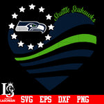 Seattle Seahawks Heart,Seattle Seahawks Love svg,eps,dxf,png file