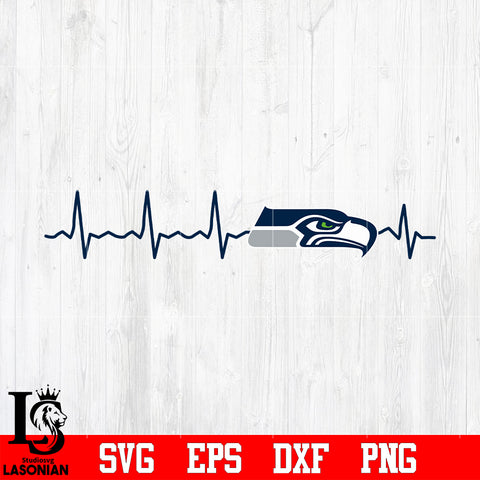 Seattle Seahawks Beat Heart svg eps dxf png file