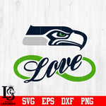 Seattle Seahawks Love Svg Dxf Eps Png file