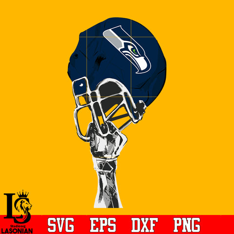Seattle Seahawks hand helmet svg eps dxf png file