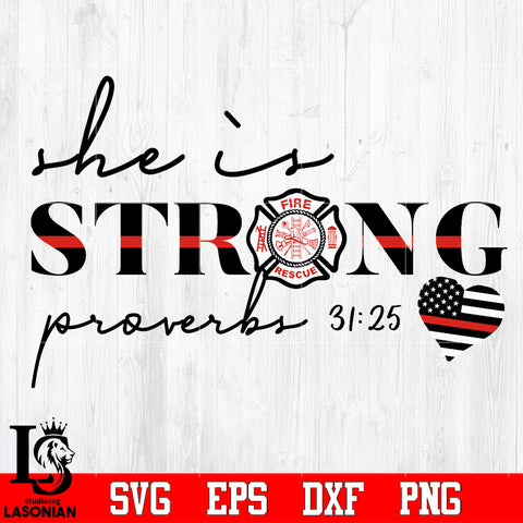 She is strong proverbs Svg Dxf Eps Png file