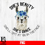 She's Beauty She's Grace She'll Spit At You In The Face PNG file
