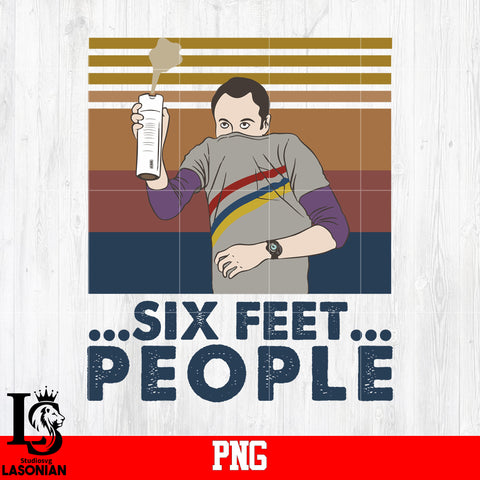Six Feet People vintage  PNG file