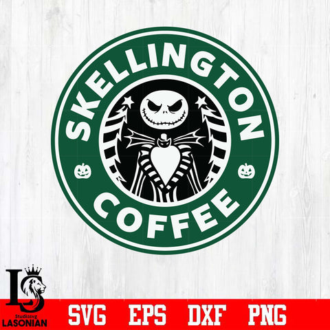 Skellington coffee svg, png, dxf, eps digital file