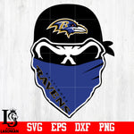 Skull Baltimore Ravens svg,eps,dxf,png file