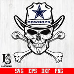 Skull Cowboys hat svg,eps,dxf,png file