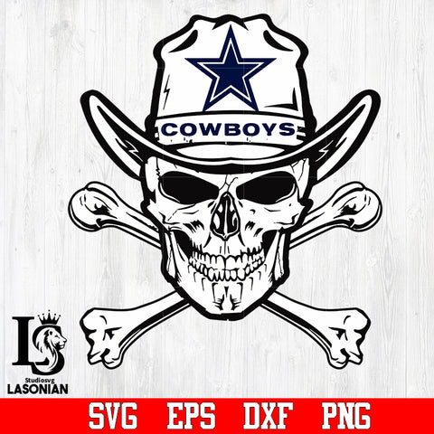 Skull Cowboys hat svg,eps,dxf,png file