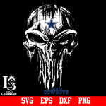 Skull Dallas Cowboys 1 svg,eps,dxf,png file