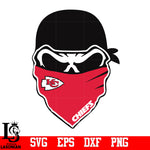 Skull Kansas City Chiefs svg,eps,dxf,png file