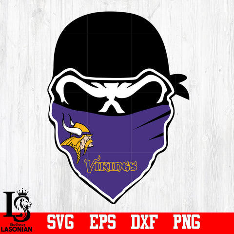 Skull Minnesota Vikings svg,eps,dxf,png file
