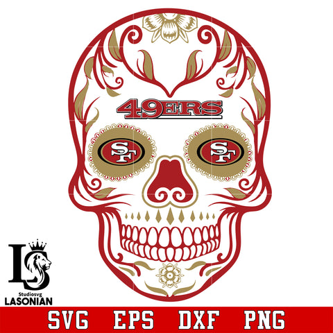 Skull San Francisco 49ers svg,dxf,eps,png file