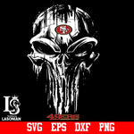 Skull San Francisco 49ers svg,eps,dxf,png file