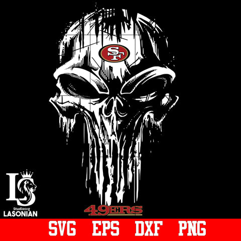Skull San Francisco 49ers svg,eps,dxf,png file