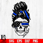 Skull back the blue Svg Dxf Eps Png file