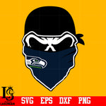 Skull seattle seahawks svg,eps,dxf,png file