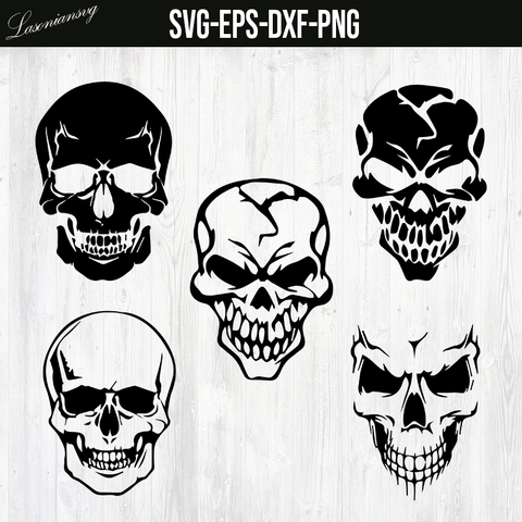 Skull svg, skeleton svg Skull Clipart, silhouette cameo stencil, vinyl, iron on, cricut, Skull dxf, Skull png, Skull Eps, Skull Vector