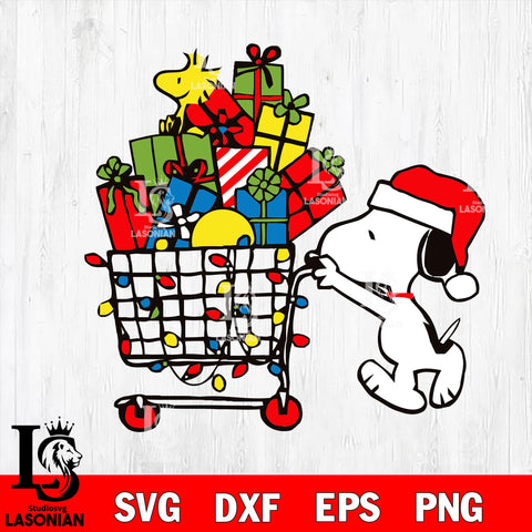 Snoopy Christmas svg eps dxf png file, digital download