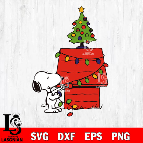 Snoopy Christmas svg eps dxf png file, digital download
