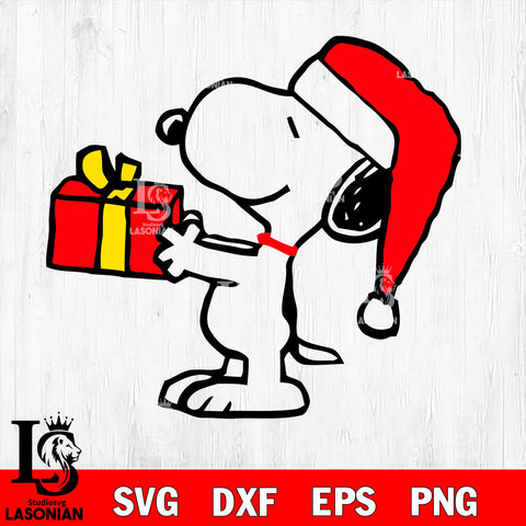 Snoopy Christmas svg eps dxf png file, digital download