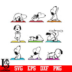 Snoopy Yoga svg,eps,dxf,png file