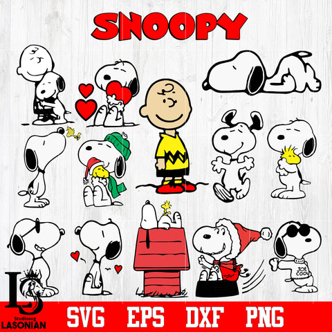 Bundles,Snoopy,Charlie Brown,Peanuts,Snoopy Silhouette svg,eps,dxf,png file