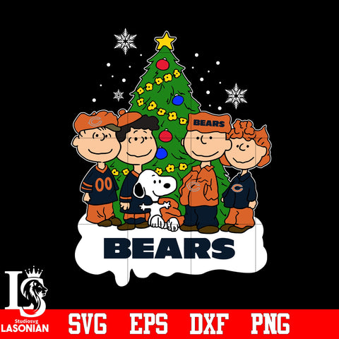 Snoopy The Peanuts Chicago Bears Christmas svg eps dxf png file.jpg