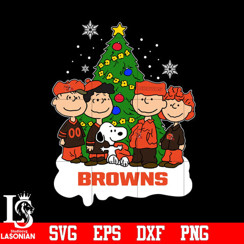 Snoopy The Peanuts Cleveland Browns Christmas svg eps dxf png file.jpg