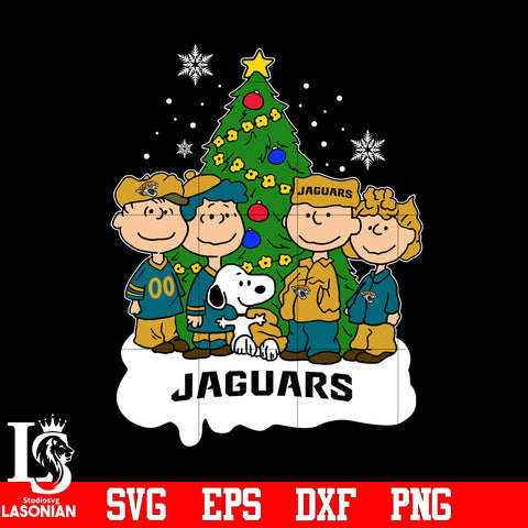 Snoopy The Peanuts Jacksonville Jaguars Christmas svg eps dxf png file.jpg