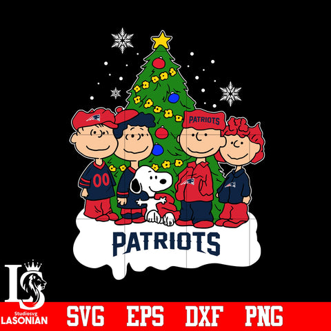 Snoopy The Peanuts New England Patriots Christmas svg eps dxf png file.jpg