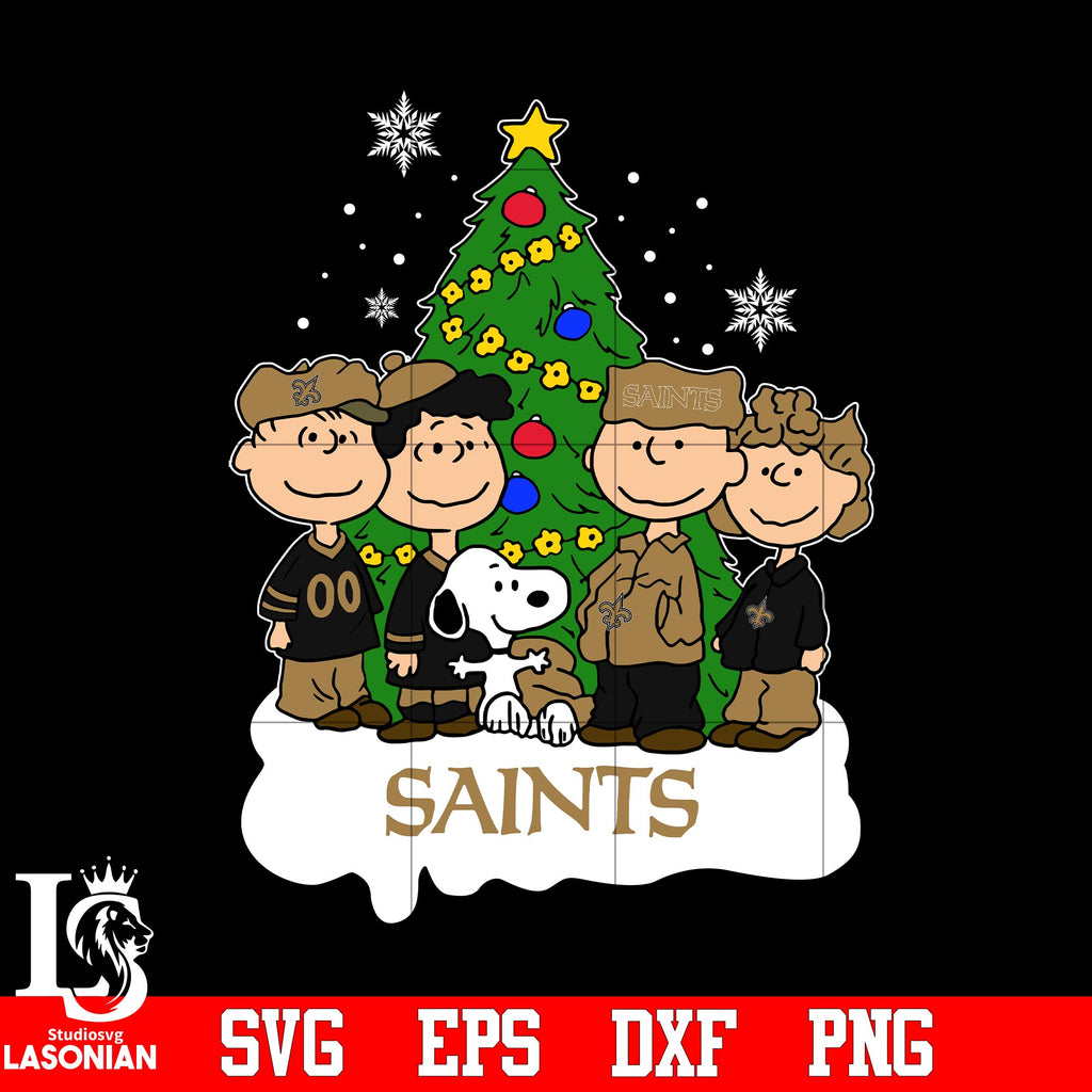 Snoopy The Peanuts New Orleans Saints Christmas svg eps dxf png