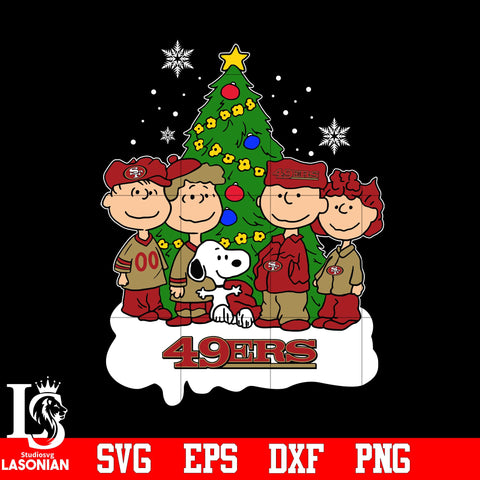 Snoopy The Peanuts San Francisco 49ers Christmas svg eps dxf png file.jpg